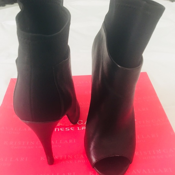 Kristen Cavallari Laney Sheep Nappa Black Bootie - Picture 2 of 5